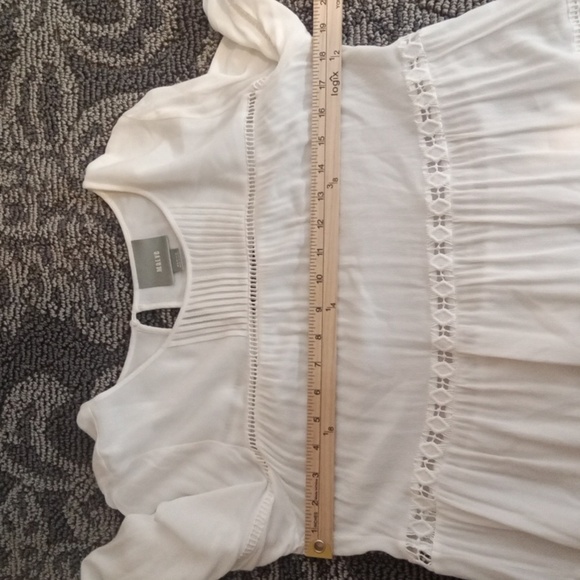 Maeve White Bell Sleeve Blouse Whimsygoth Fairy  and Tiered Design Womens Medium - Picture 7 of 10